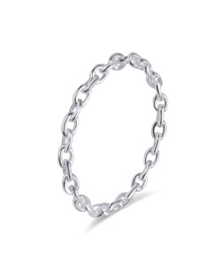 Chain Design Silver Ring NSR-4186